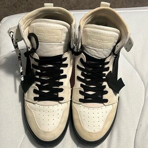 Designer Off-White High-Top Vulcanized Sneaker - Men's. Euro size 46( size 13)